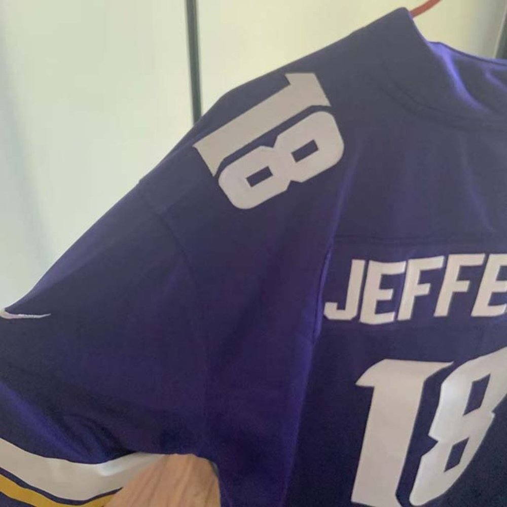 Nike Mens Minnesota Vikings Justin Jefferson #18 Purple Jersey - Picture 2 of 11